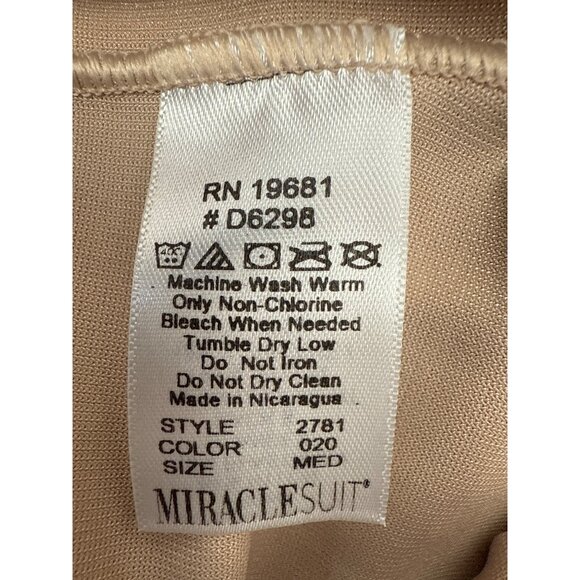 Miraclesuit Women's Sheer Shapewear Open Bust Mid-Thigh Slimmer Size Med - Picture 6 of 8